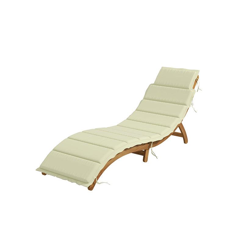 Vincenzo Acacia Wood Chaise Lounge Set with Cushions and Table - Hulala Home