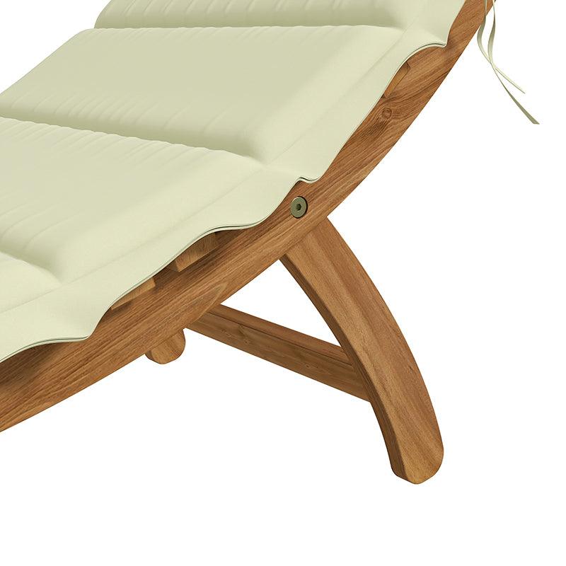 Vincenzo Acacia Wood Chaise Lounge Set with Cushions and Table - Hulala Home