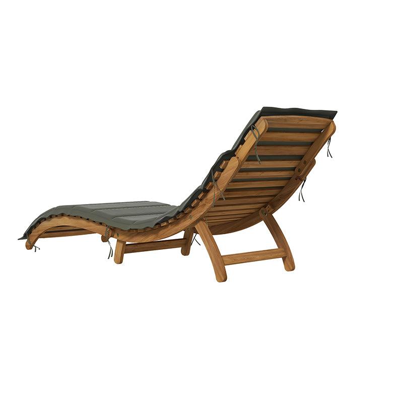 Vincenzo Acacia Wood Chaise Lounge Set with Cushions and Table - Hulala Home