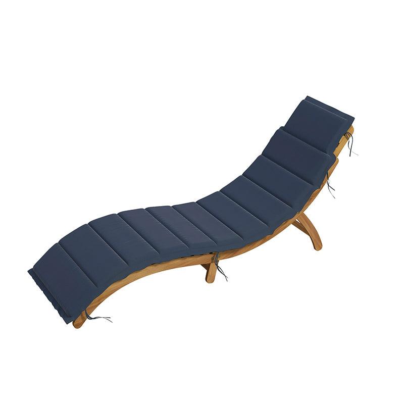Vincenzo Acacia Wood Chaise Lounge Set with Cushions and Table - Hulala Home