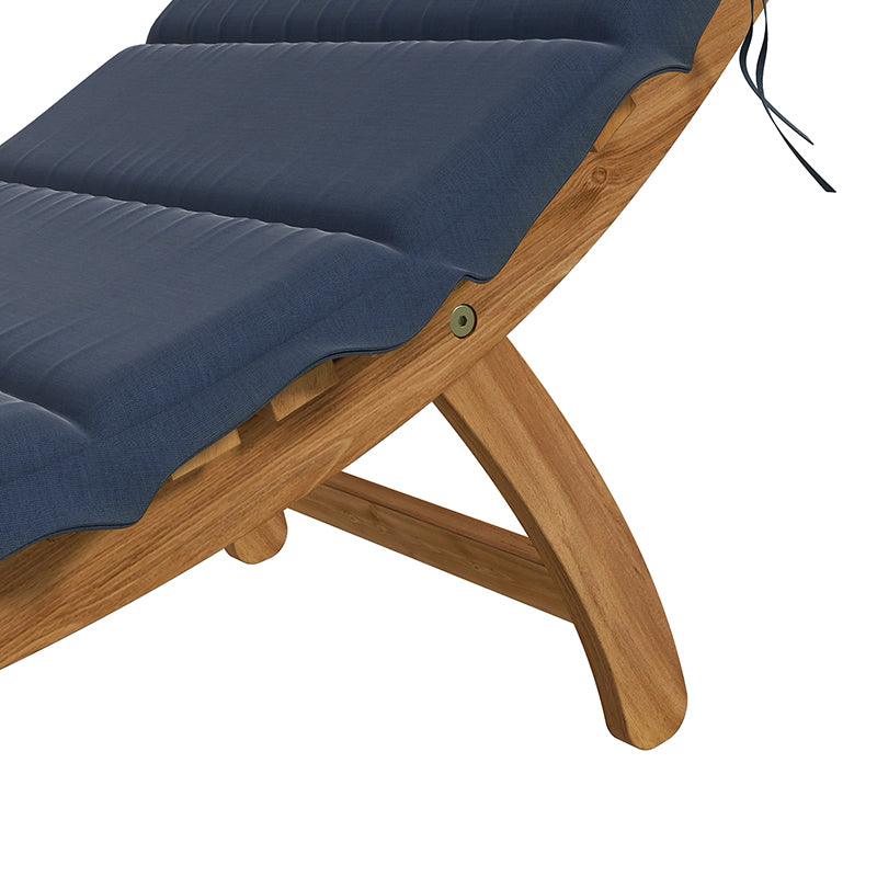 Vincenzo Acacia Wood Chaise Lounge Set with Cushions and Table - Hulala Home