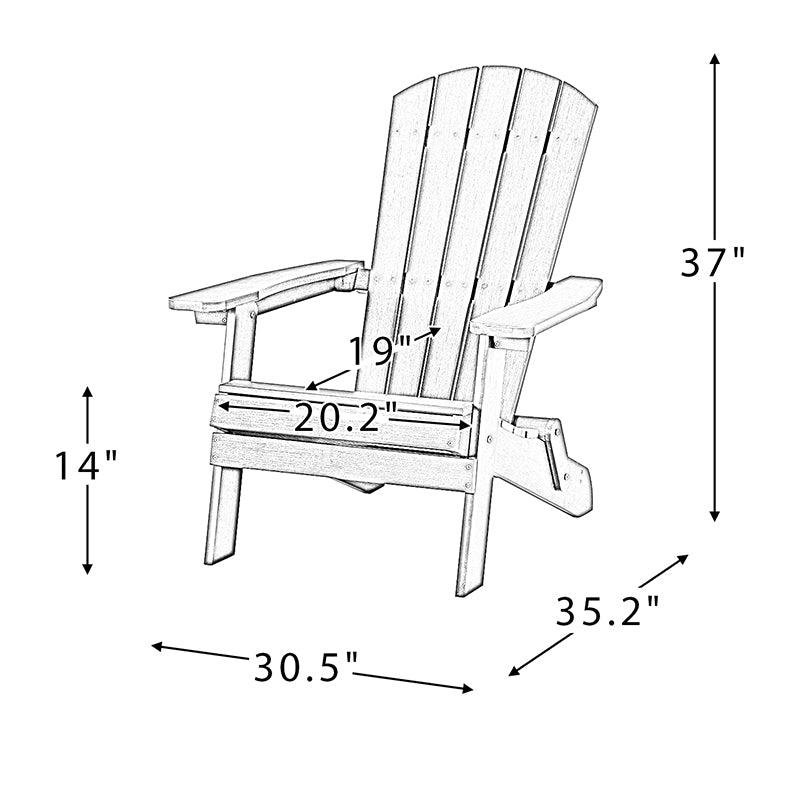 Jade Folding Adirondack Chair - Hulala Home