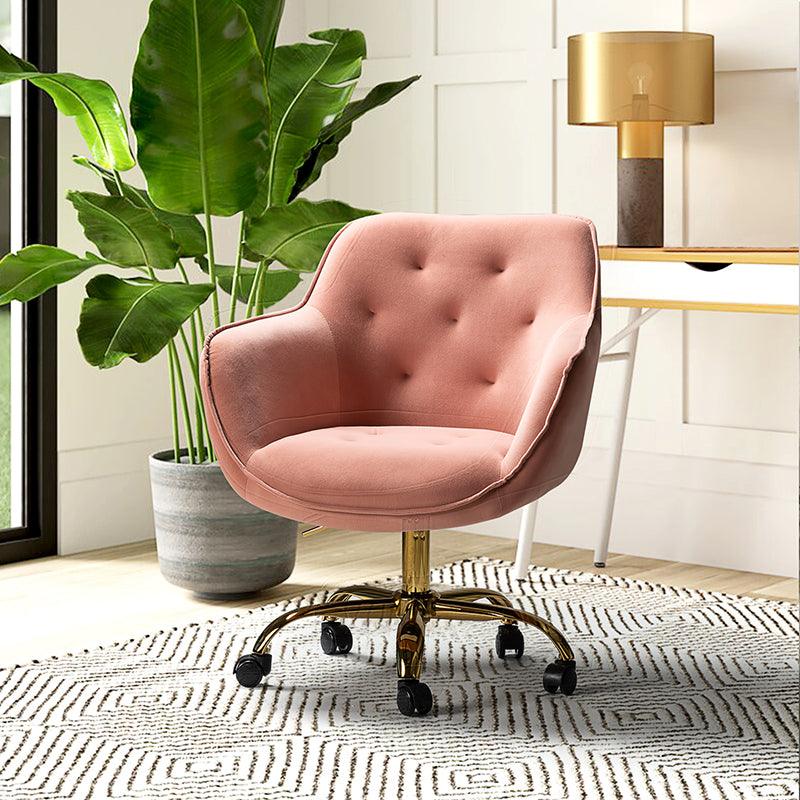 Jovida Velvet Tufted Office Chair - Hulala Home