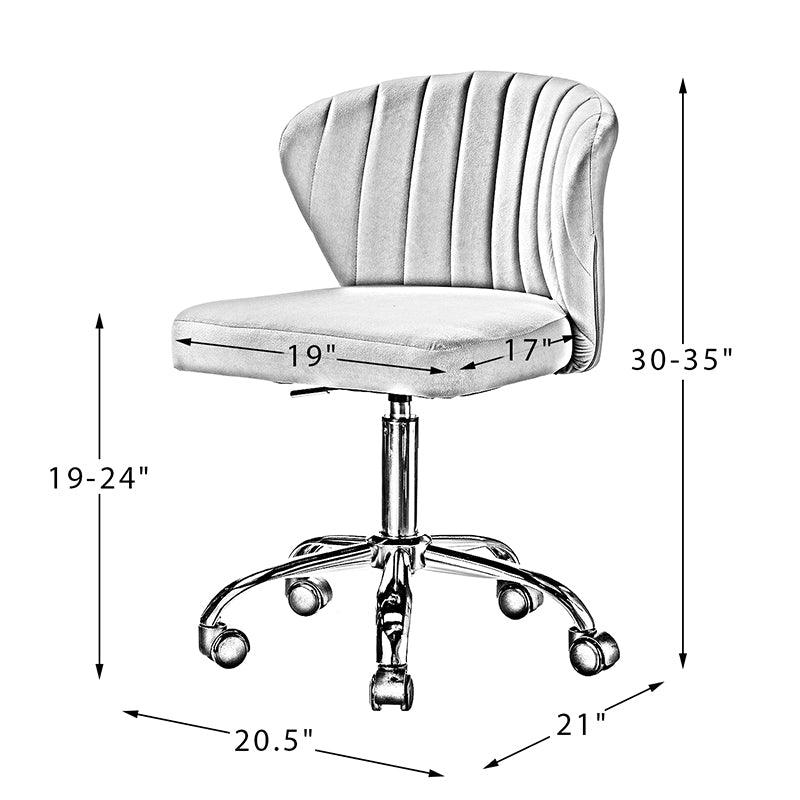 Chandra Velvet Office Chair - Hulala Home