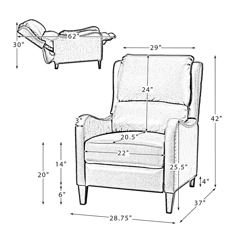 Deliat Genuine Leather Recliner - Hulala Home