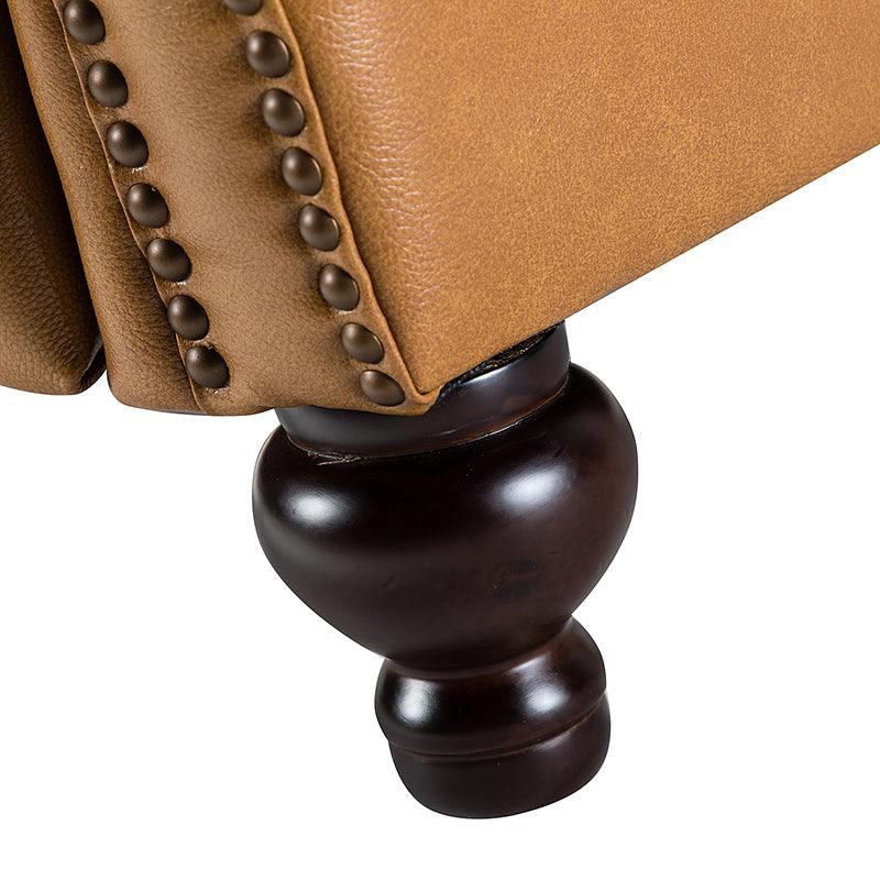 Mid-century Genuine leather recliner chair for living room - Hulala Home