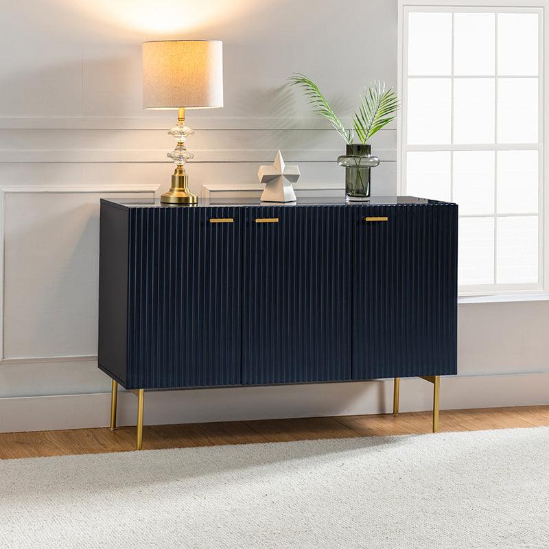 Roman Lacquer 3-Door Sideboard (47") - Hulala Home