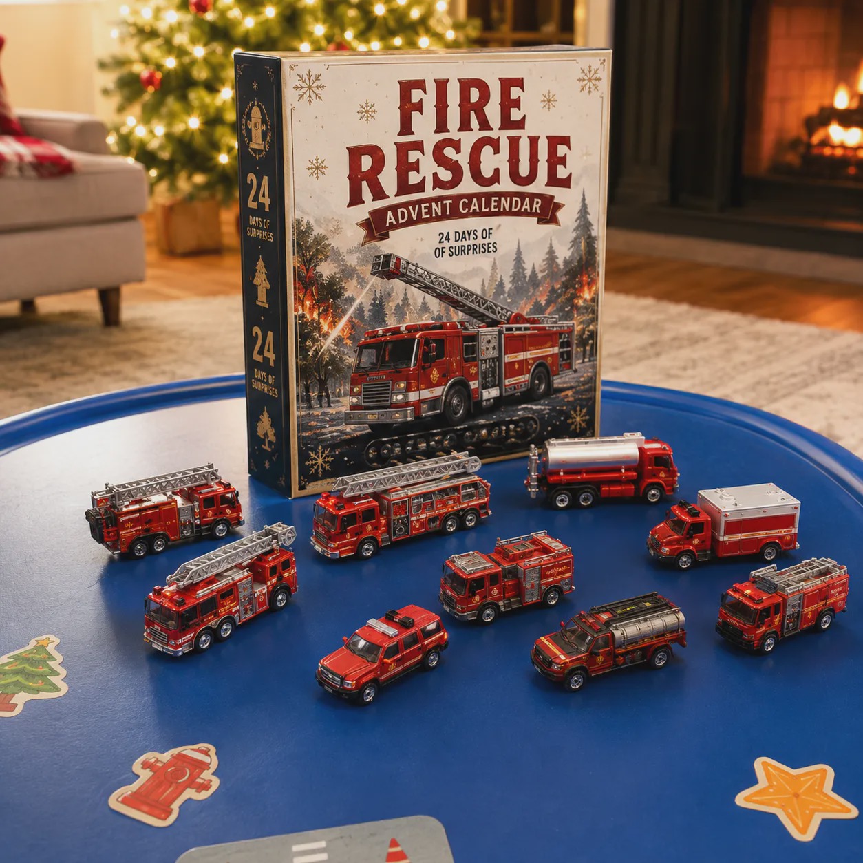 🚜Build the Fleet Collection 24-Day Vehicle Advent Calendar Series Christmas gifts-HandPrint