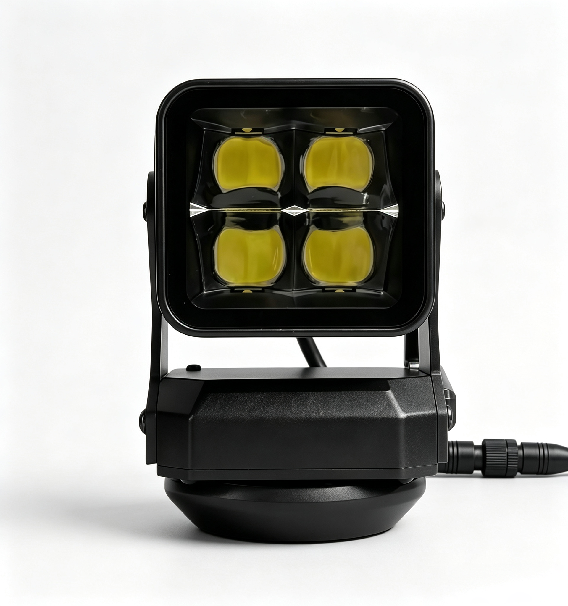 Remote Control Rotating LED Spotlight-360° Heavy-Duty Search Light for Vehicles & Marine Use-HandPrint