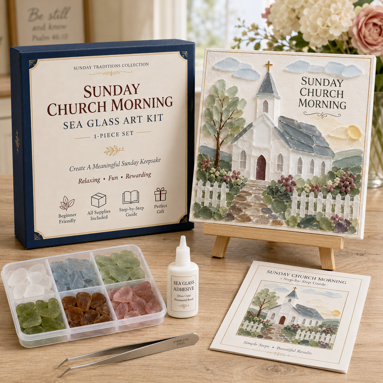 ⛪ Sunday Traditions Sea Glass Art Kit-HandPrint
