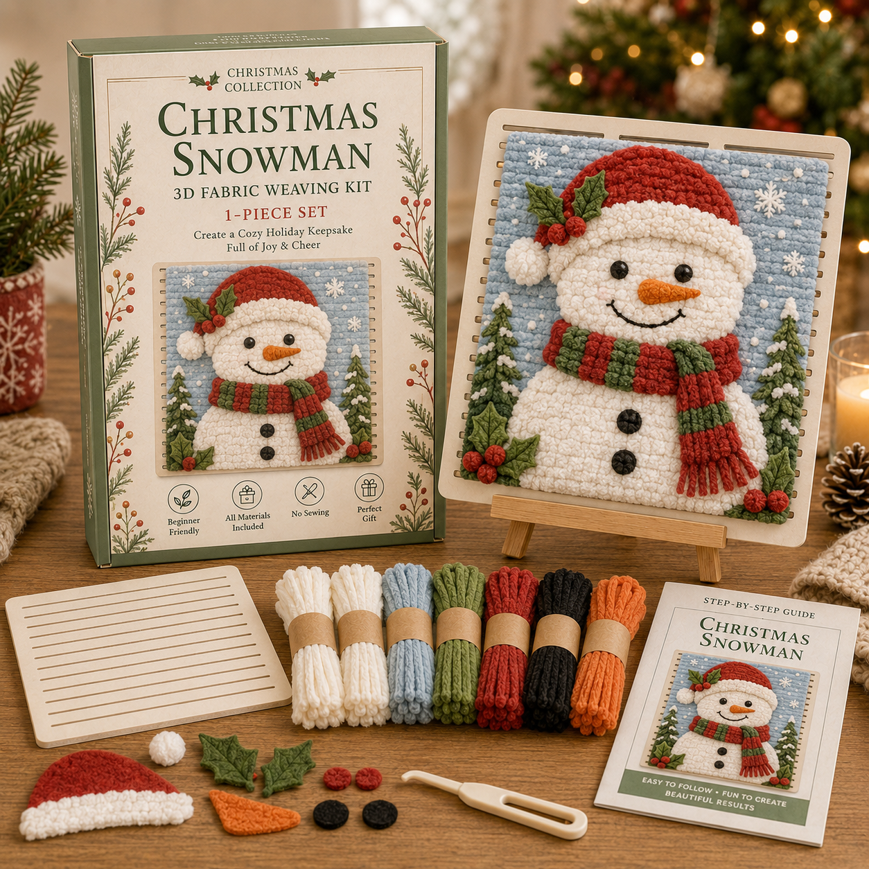 🎄 3D Christmas Fabric Weaving Kit-HandPrint