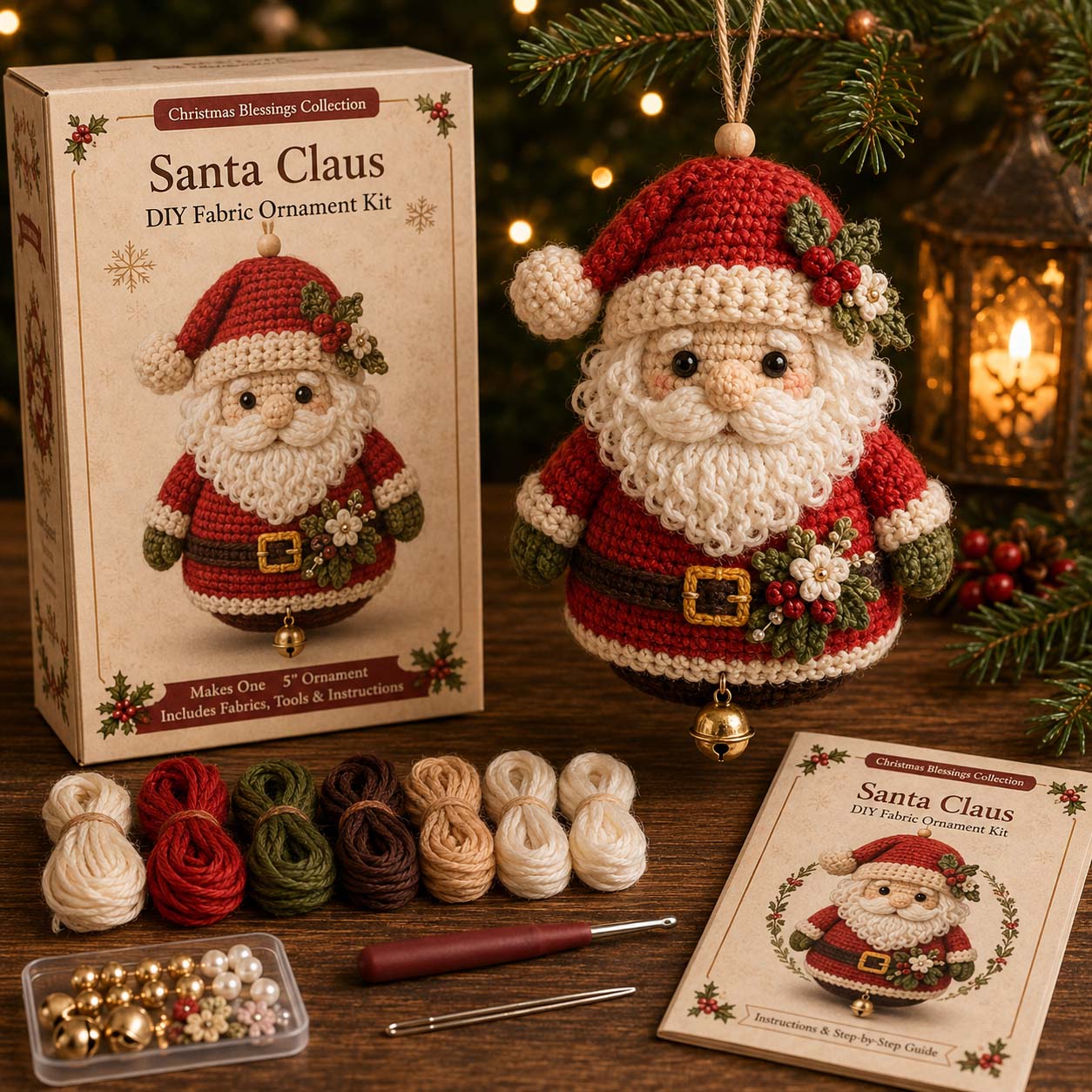 🎄 Christmas Character Fabric Ornament DIY Kit-HandPrint