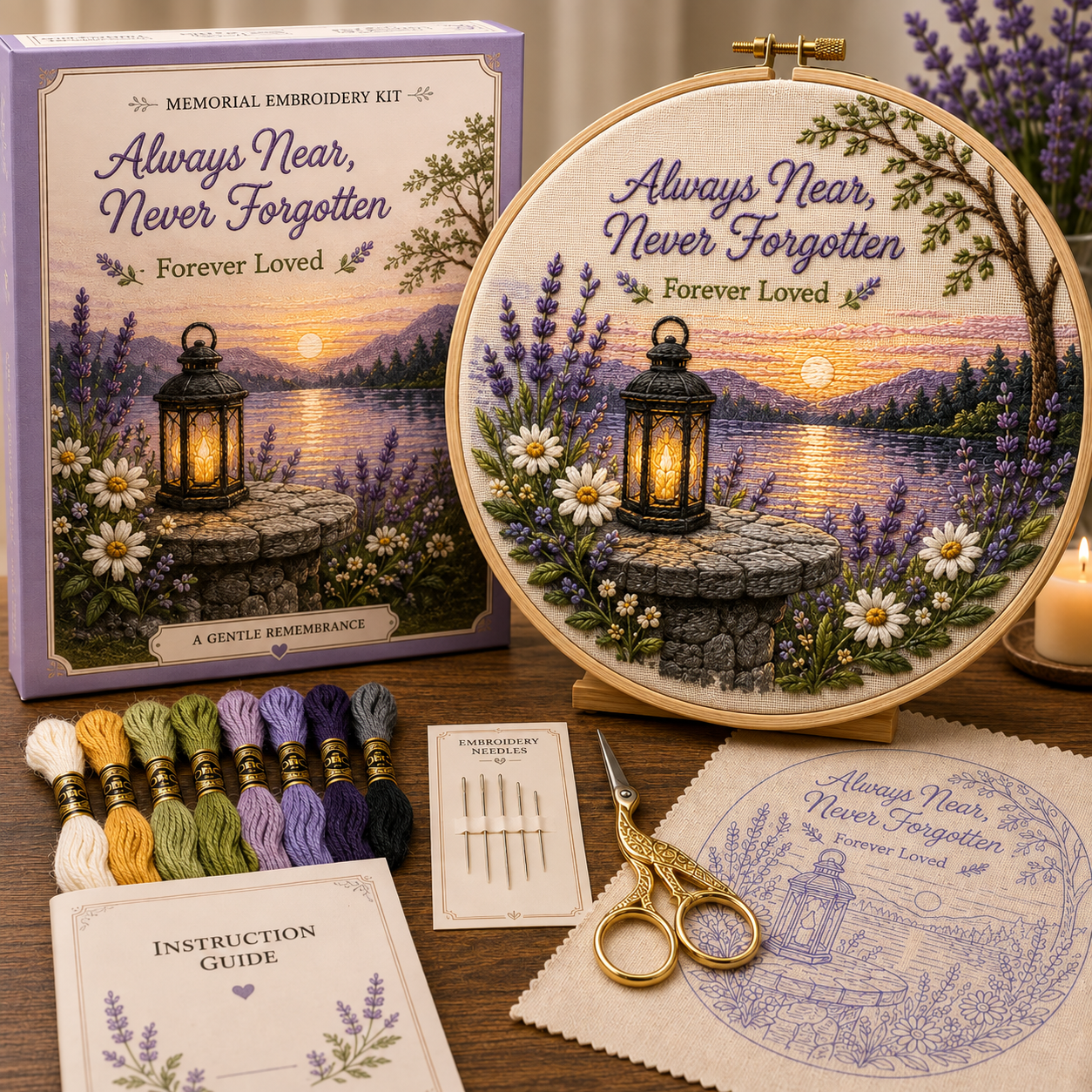 🕊️ Memorial & Remembrance Embroidery Kit-HandPrint