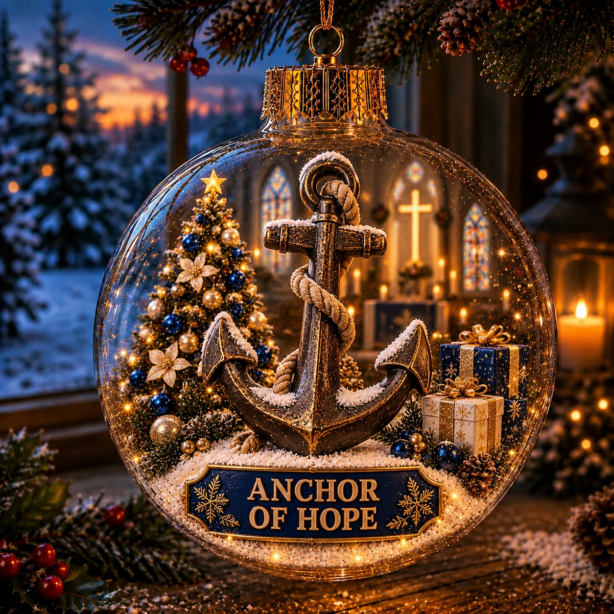 ✝️ Light-Up Christian Faith Christmas Ornament-HandPrint