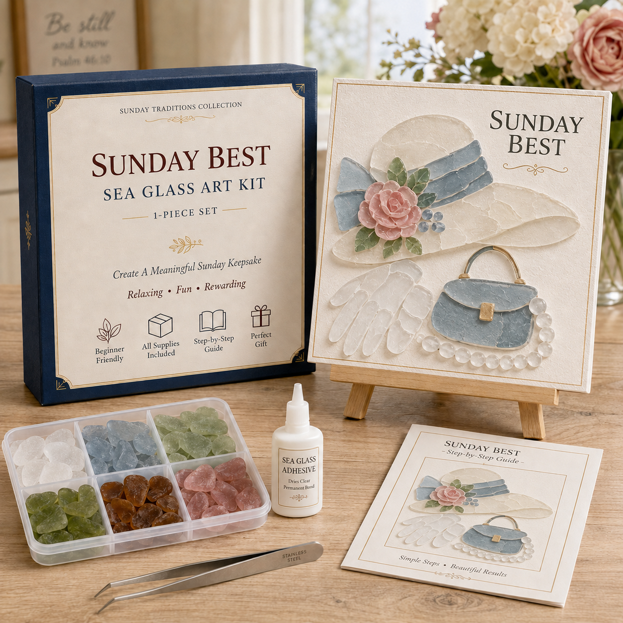 ⛪ Sunday Traditions Sea Glass Art Kit-HandPrint