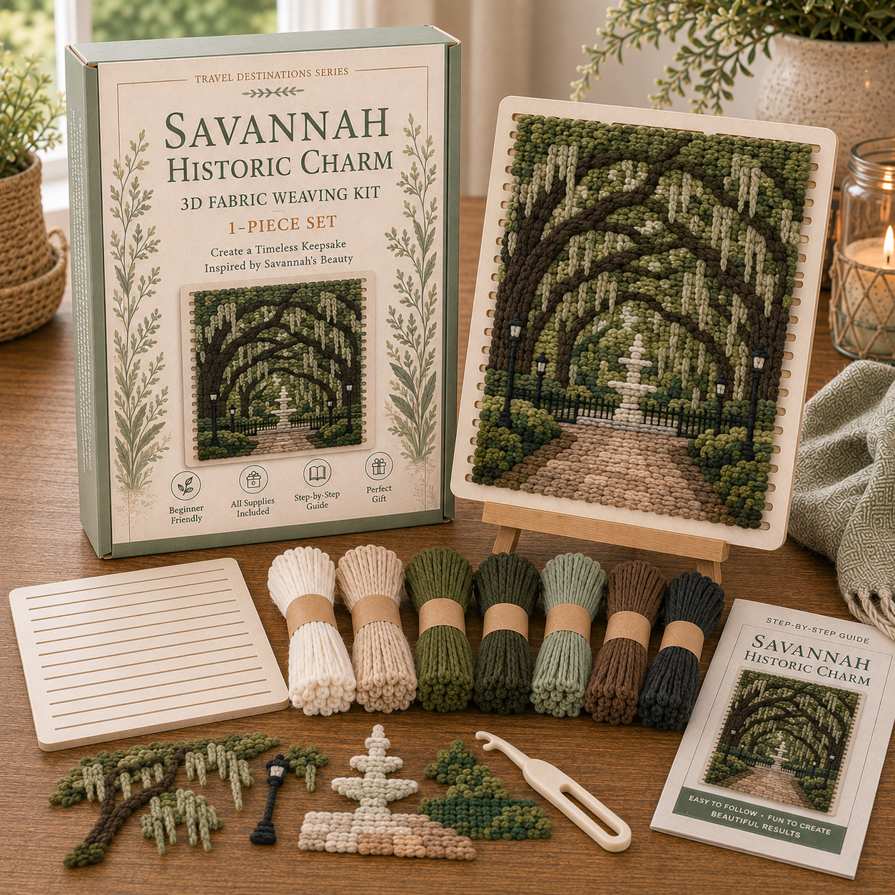 🗺️ American Destinations Fabric Weaving Kit-HandPrint