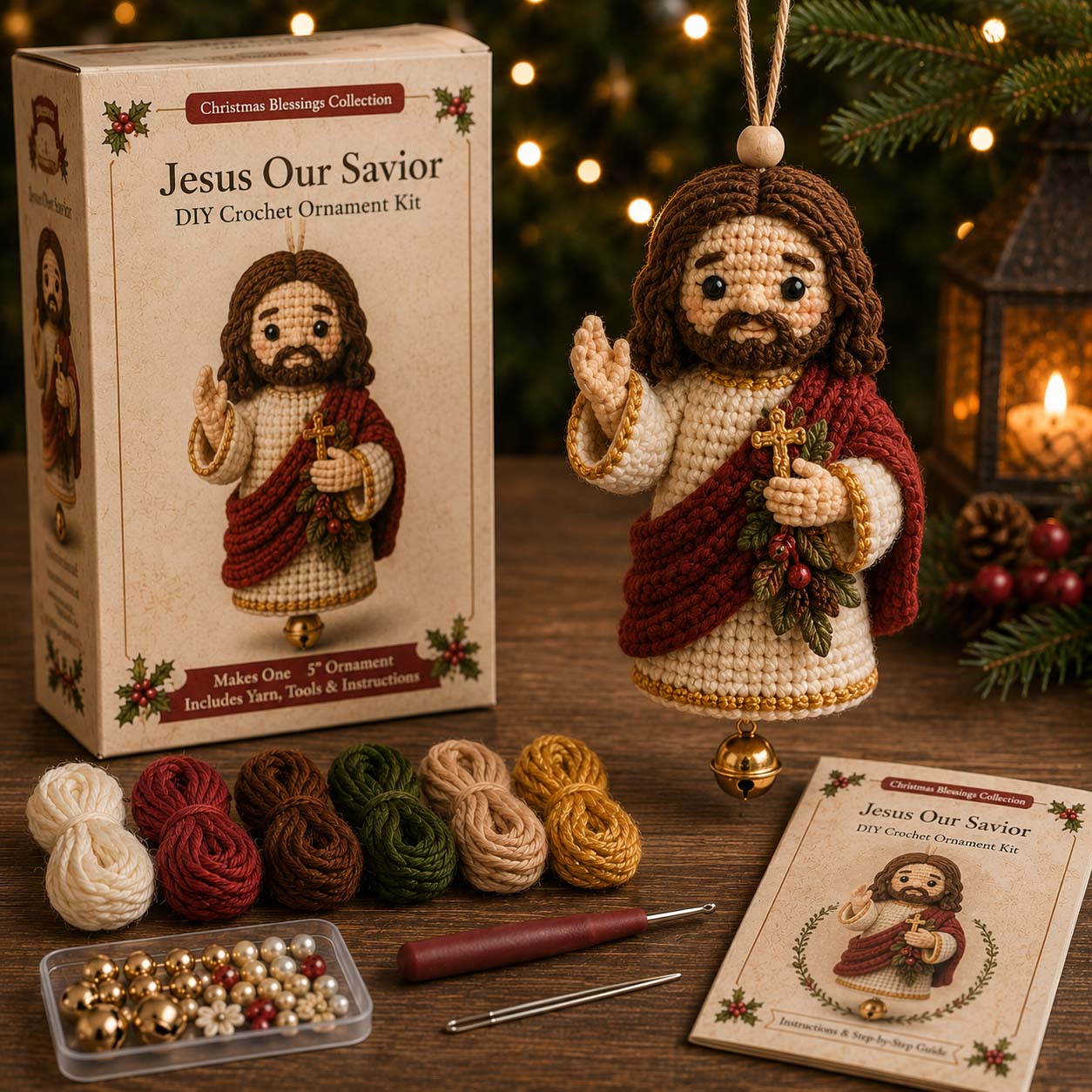 🎄 Christmas Character Fabric Ornament DIY Kit-HandPrint