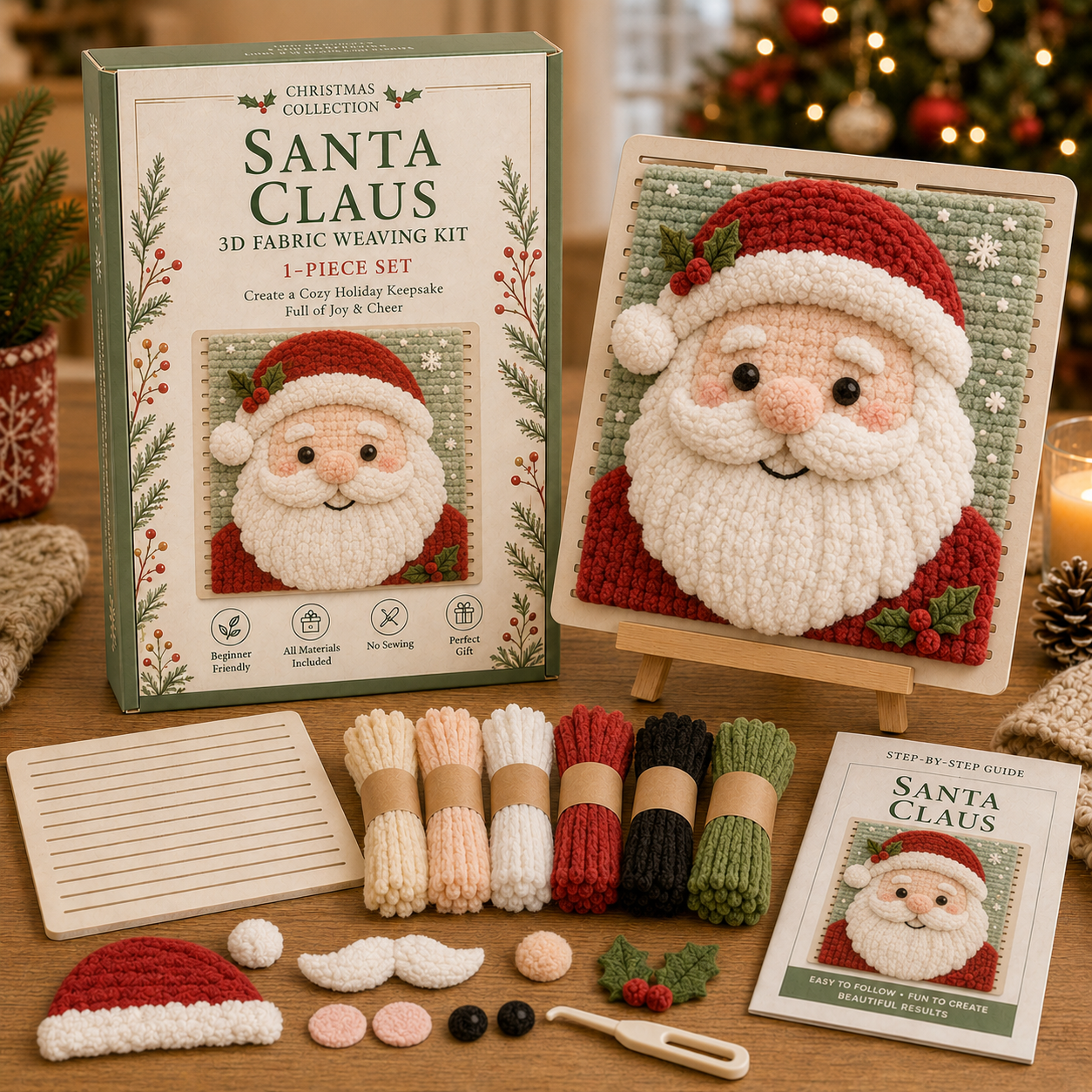 🎄 3D Christmas Fabric Weaving Kit-HandPrint