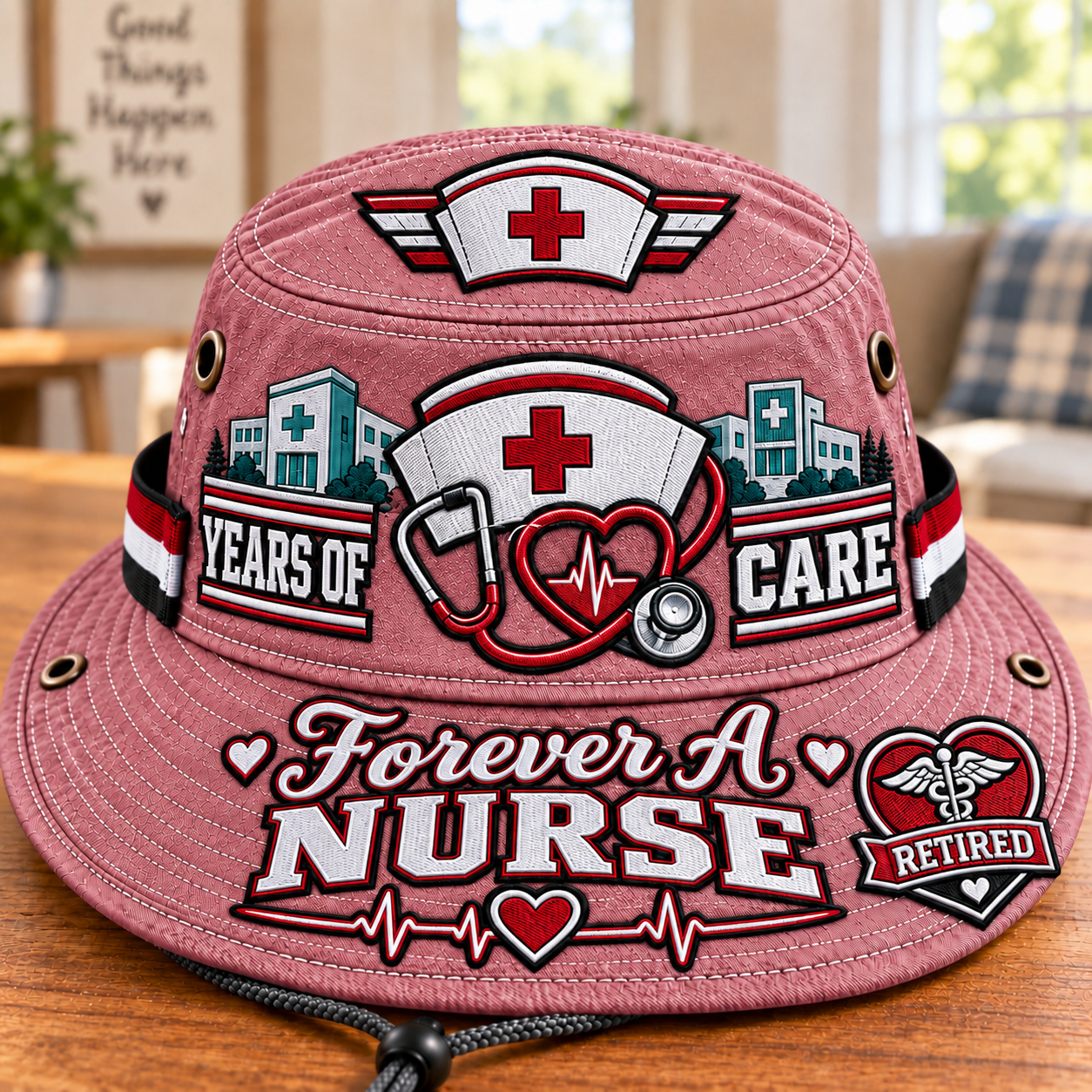 🩺 Forever A Nurse Boonie Hat-HandPrint