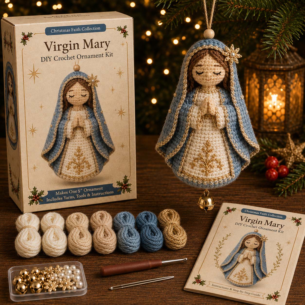 🎄 Christmas Character Fabric Ornament DIY Kit-HandPrint