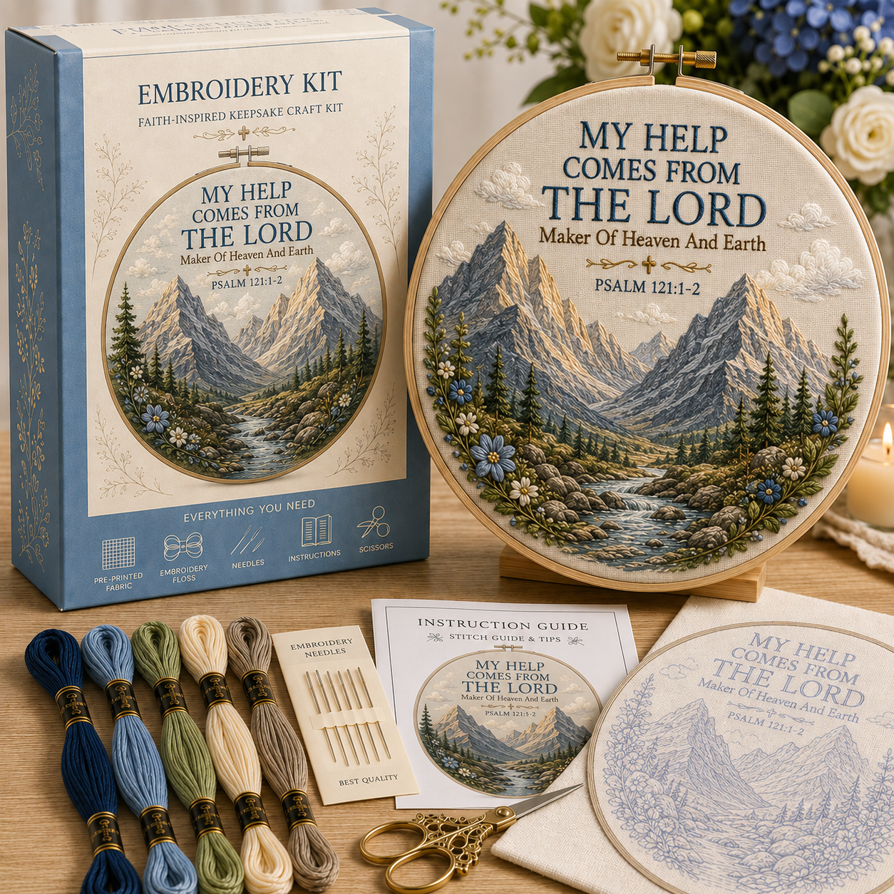 ✝️ Faith & Scripture Embroidery Kit-HandPrint