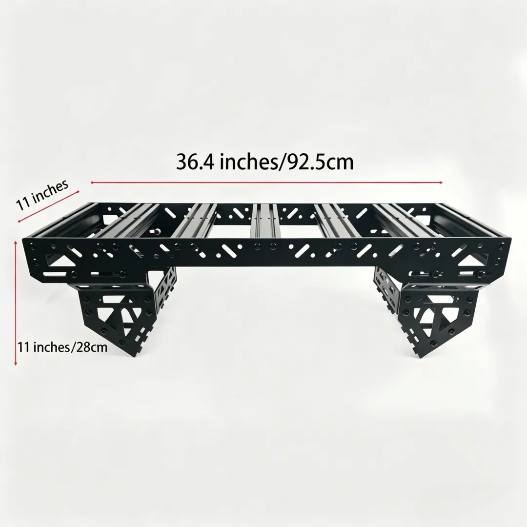 Spare Tire Cargo Rack – Adjustable Aluminum Storage Platform