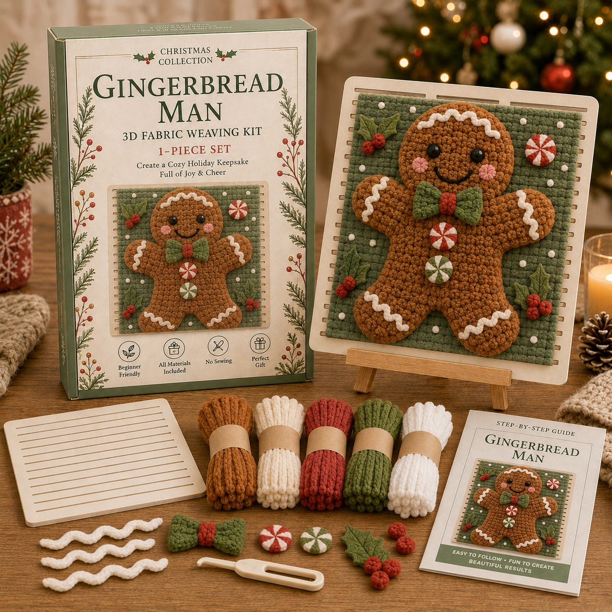🎄 3D Christmas Fabric Weaving Kit-HandPrint