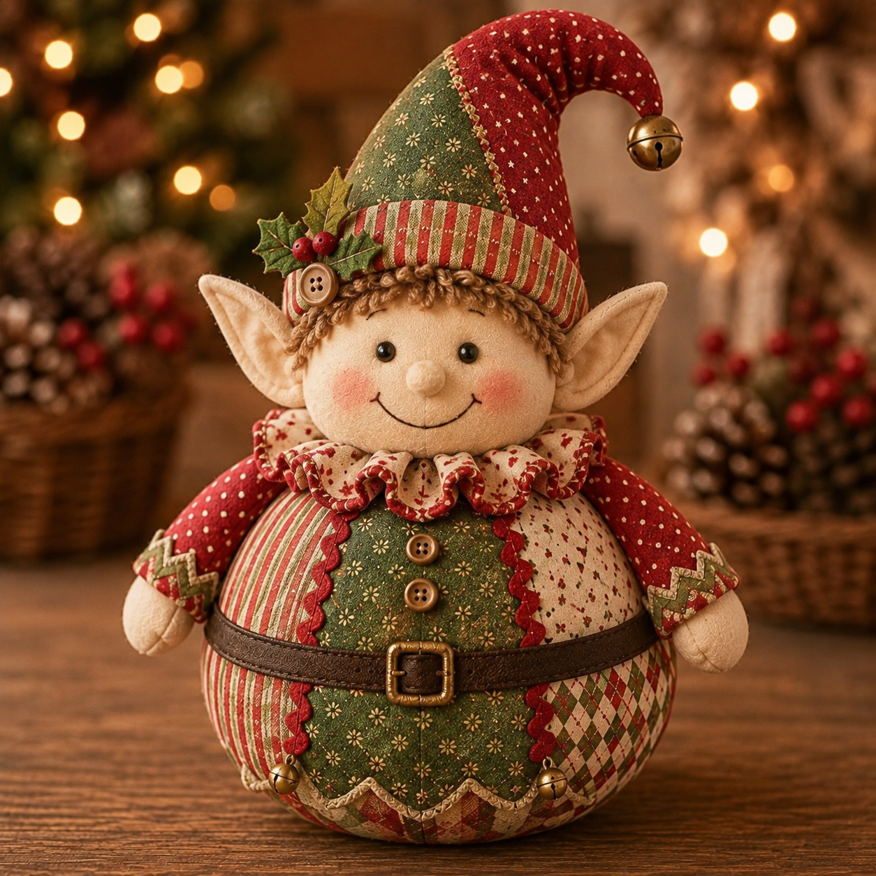 🎄 Christmas Fabric Doll DIY Kit-HandPrint
