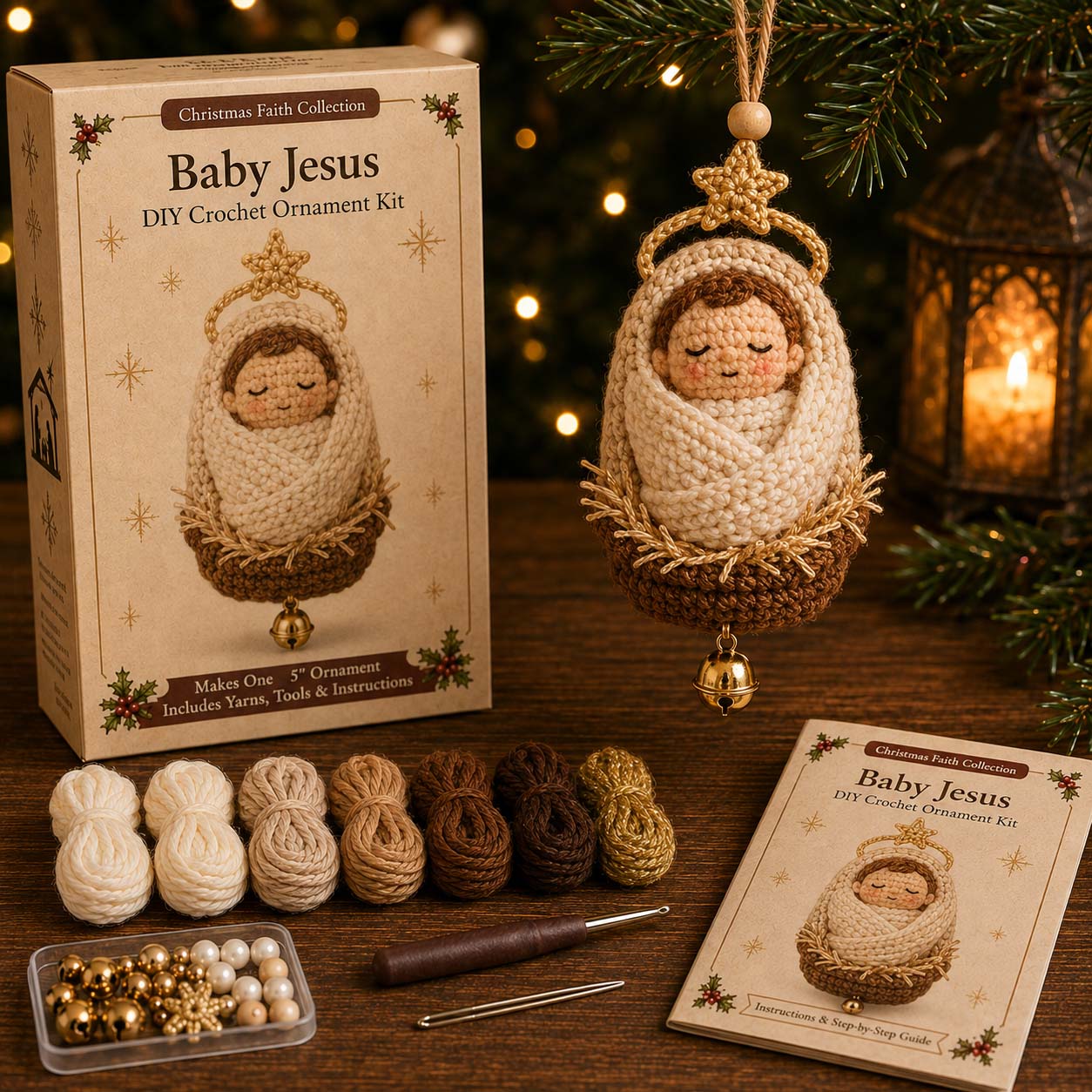 🎄 Christmas Character Fabric Ornament DIY Kit-HandPrint
