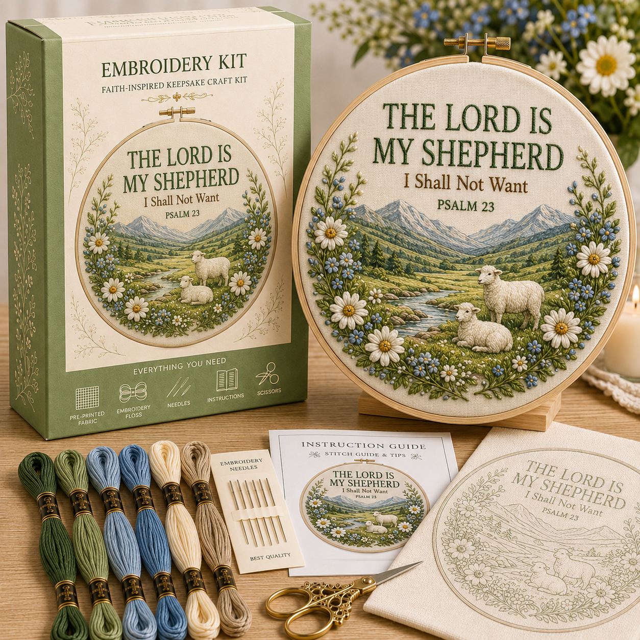 ✝️ Faith & Scripture Embroidery Kit-HandPrint