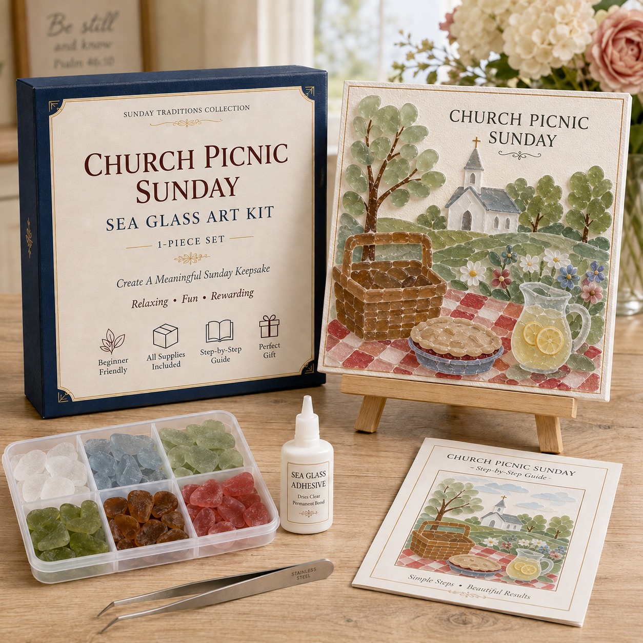 ⛪ Sunday Traditions Sea Glass Art Kit-HandPrint