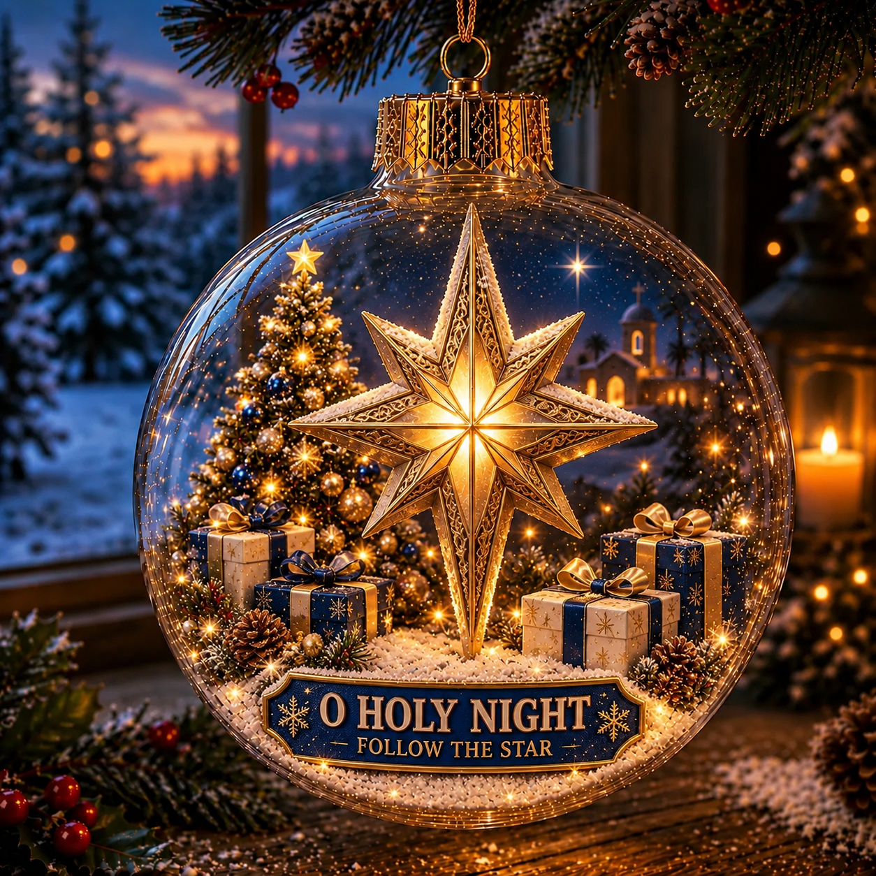 ✝️ Light-Up Christian Faith Christmas Ornament-HandPrint