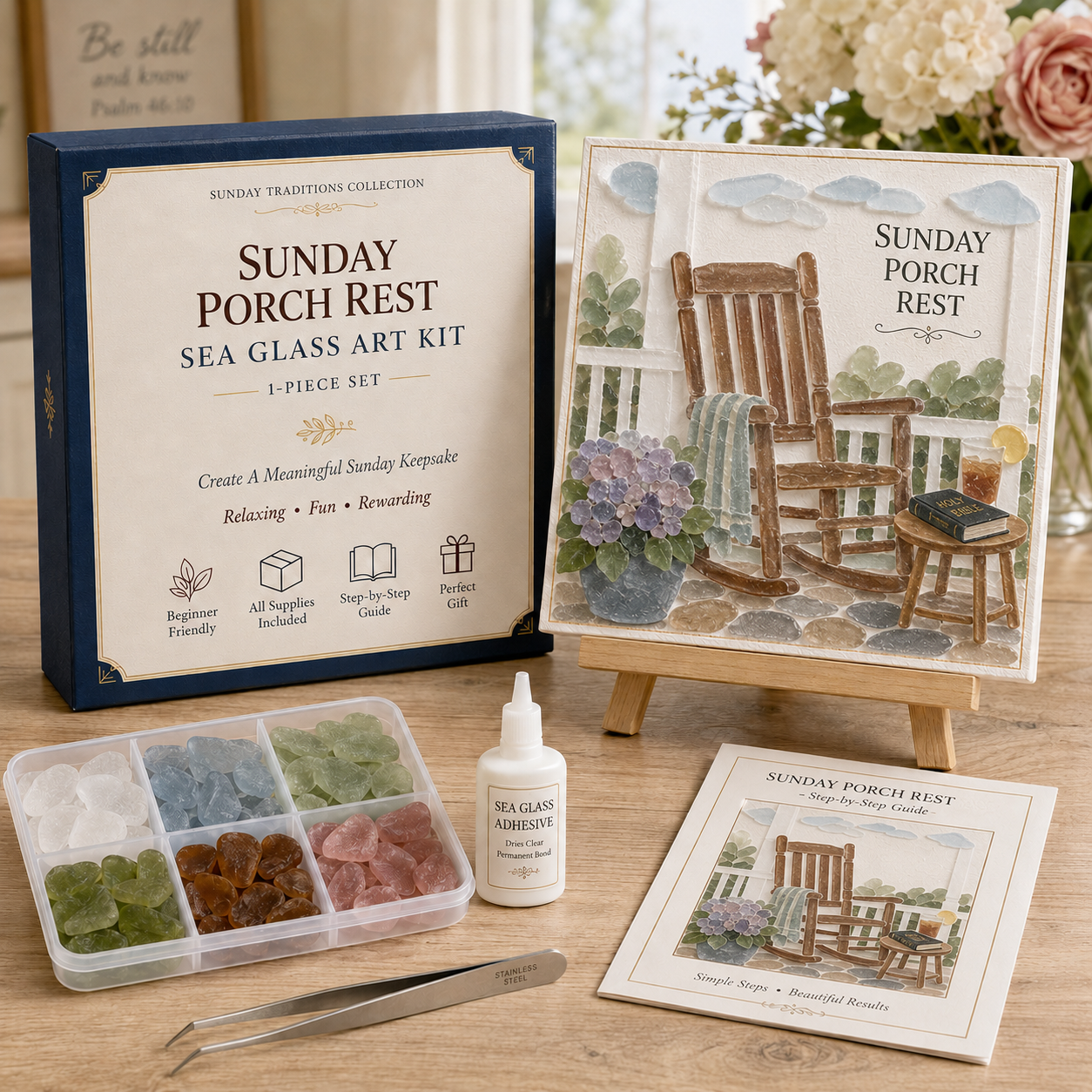 ⛪ Sunday Traditions Sea Glass Art Kit-HandPrint