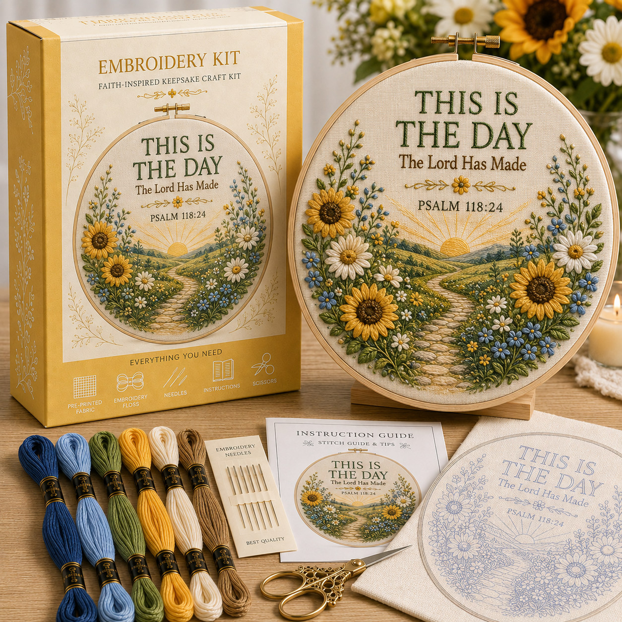 ✝️ Faith & Scripture Embroidery Kit-HandPrint