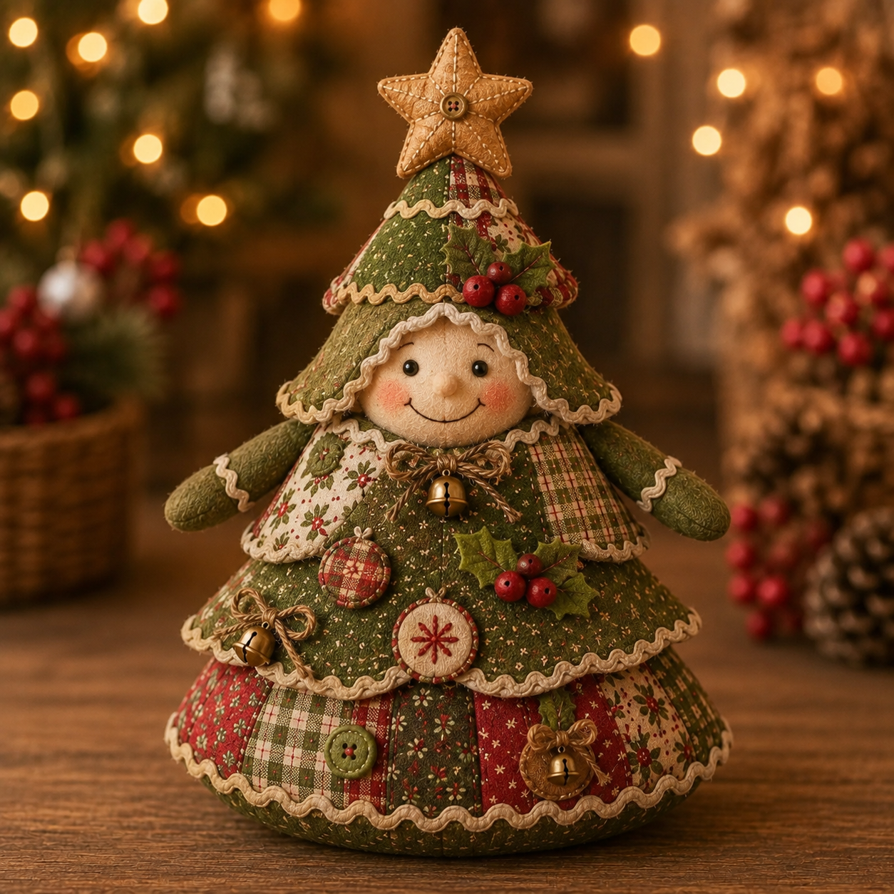 🎄 Christmas Fabric Doll DIY Kit-HandPrint