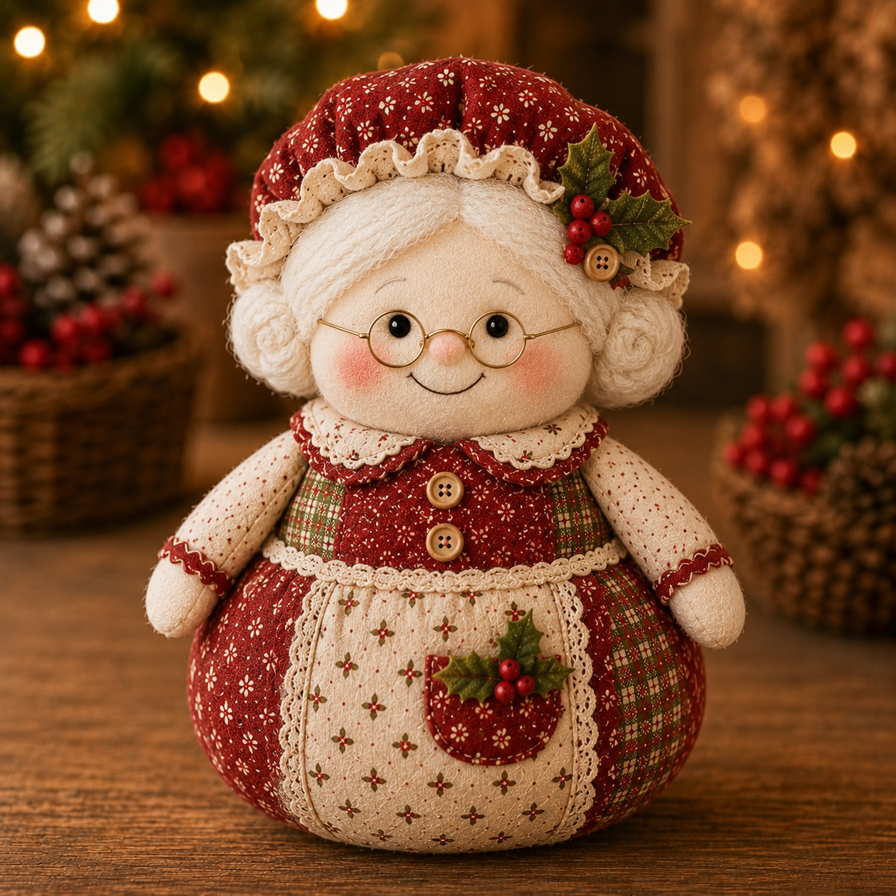 🎄 Christmas Fabric Doll DIY Kit-HandPrint