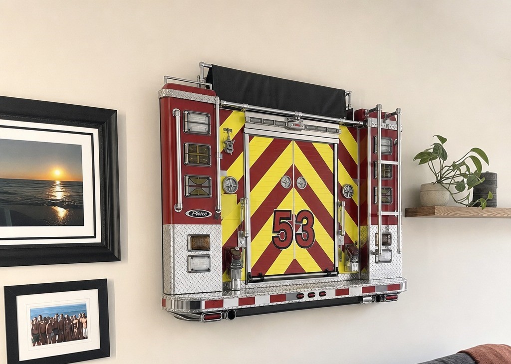 🚒 Fire Truck Tail Wall Light-HandPrint