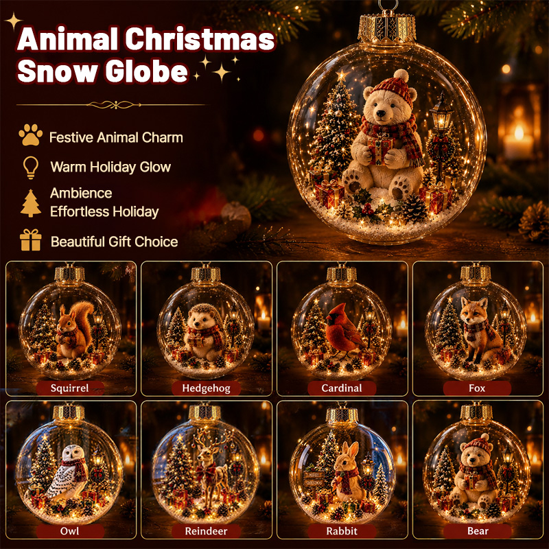 🎄Glowing Christmas Diorama Ornament – A Tiny Winter World in the Palm of Your Hand👼-HandPrint