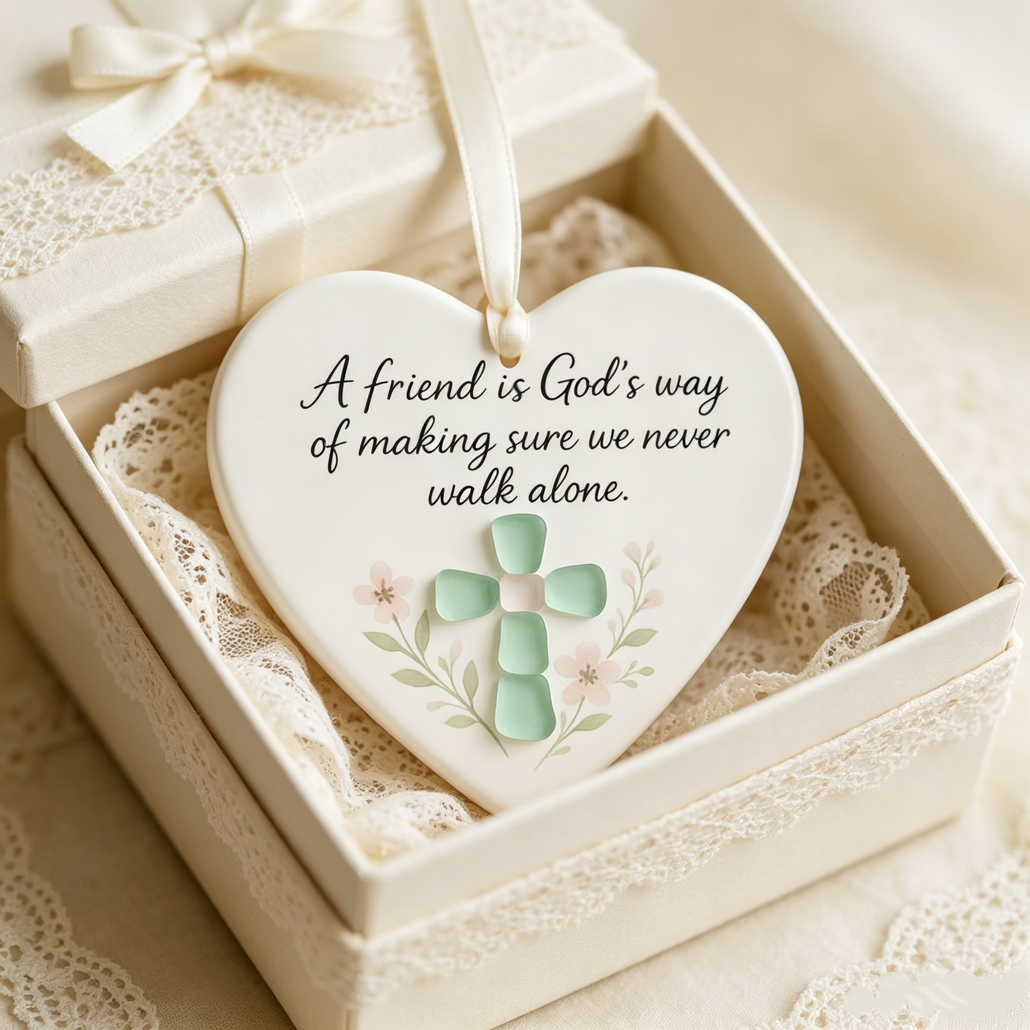 A Friend is God's Way Religious Ornament-HandPrint