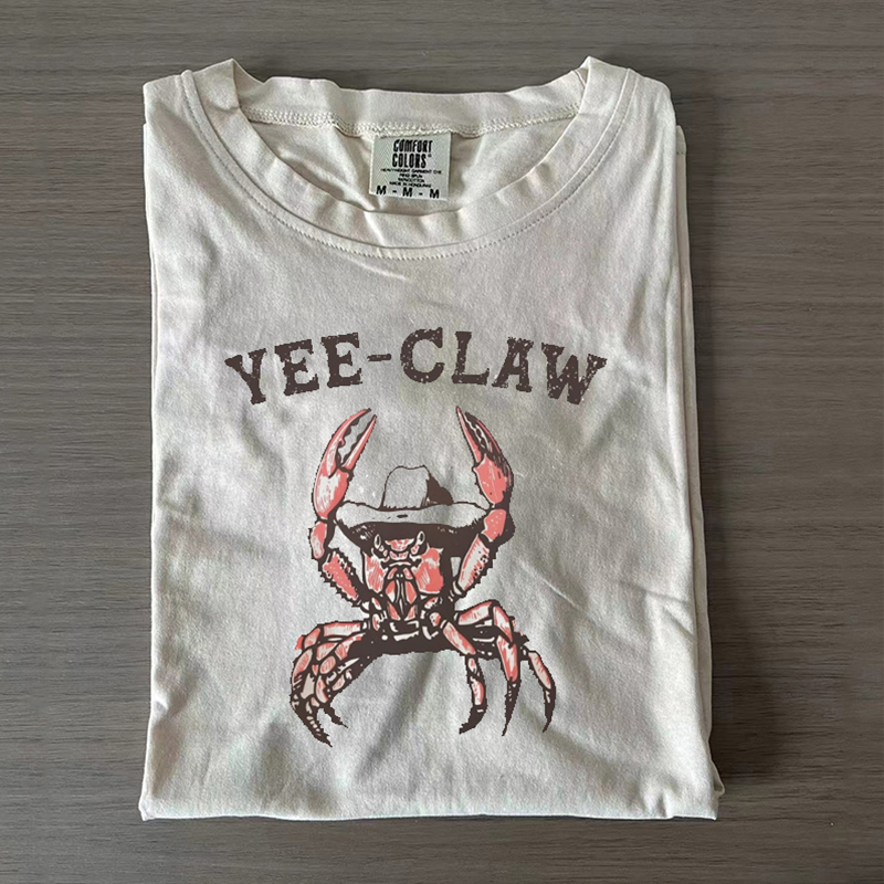 Yee Claw Yee Haw Crab T-Shirt-NaturexCraft