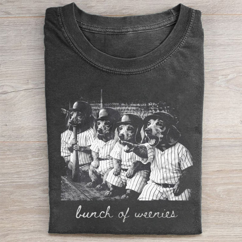 Funny Weenies Dachshunds Baseball T-shirt-NaturexCraft