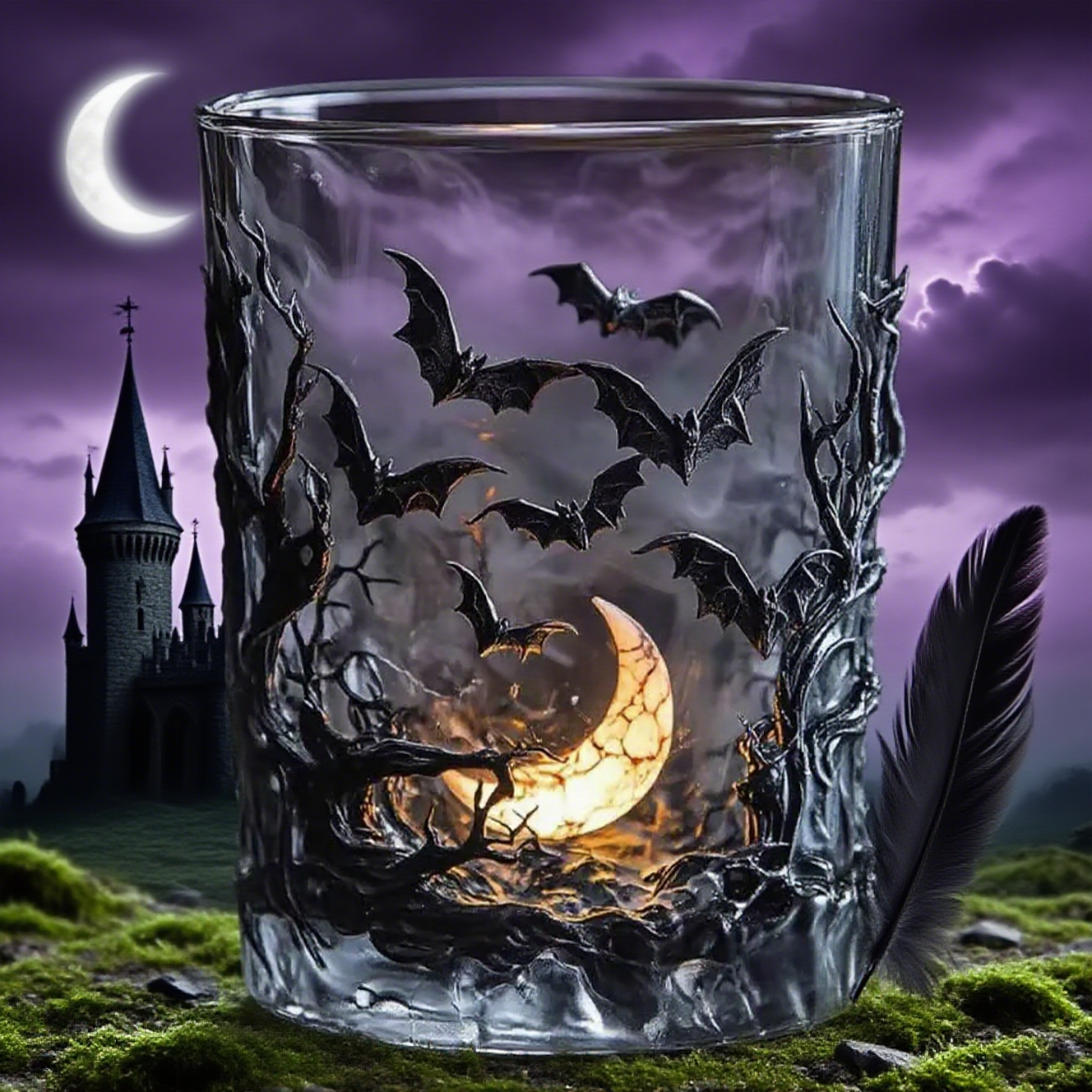 Halloween Early Bird Special Sale 49% OFF - Halloween Bat Moon Cup-HandPrint