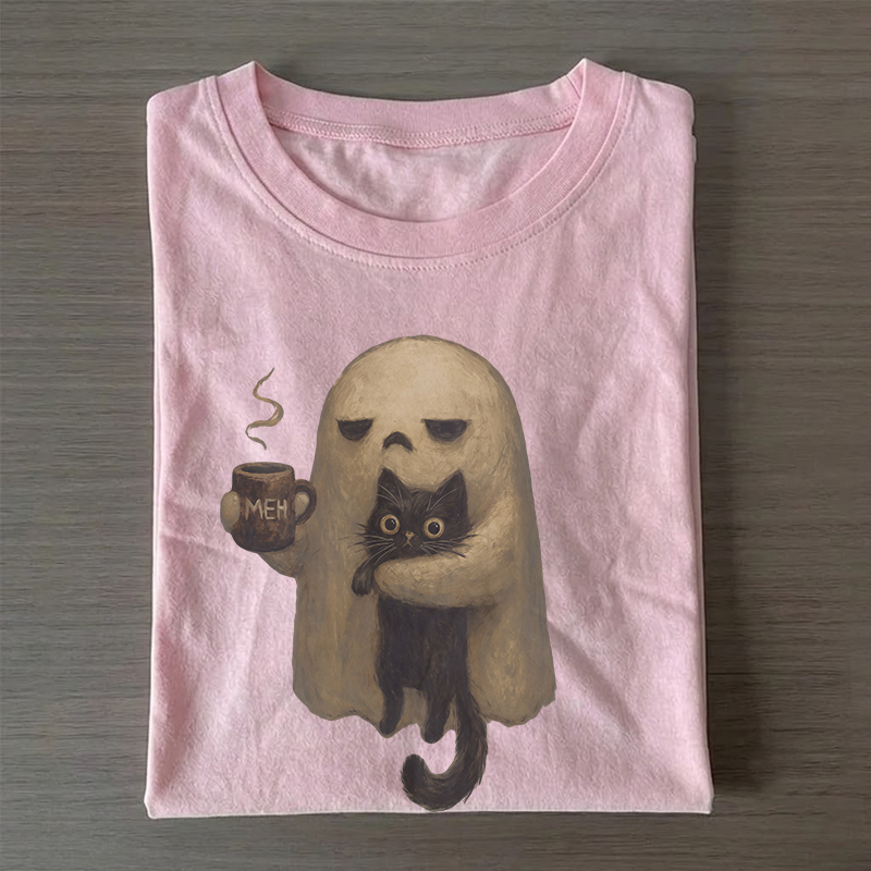 Spooky Black Cat T-shirt-NaturexCraft