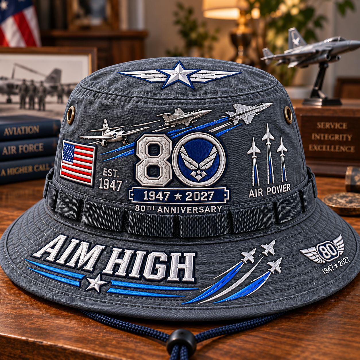 🇺🇸 U.S. Air Force 80th Anniversary Bucket Hat-HandPrint