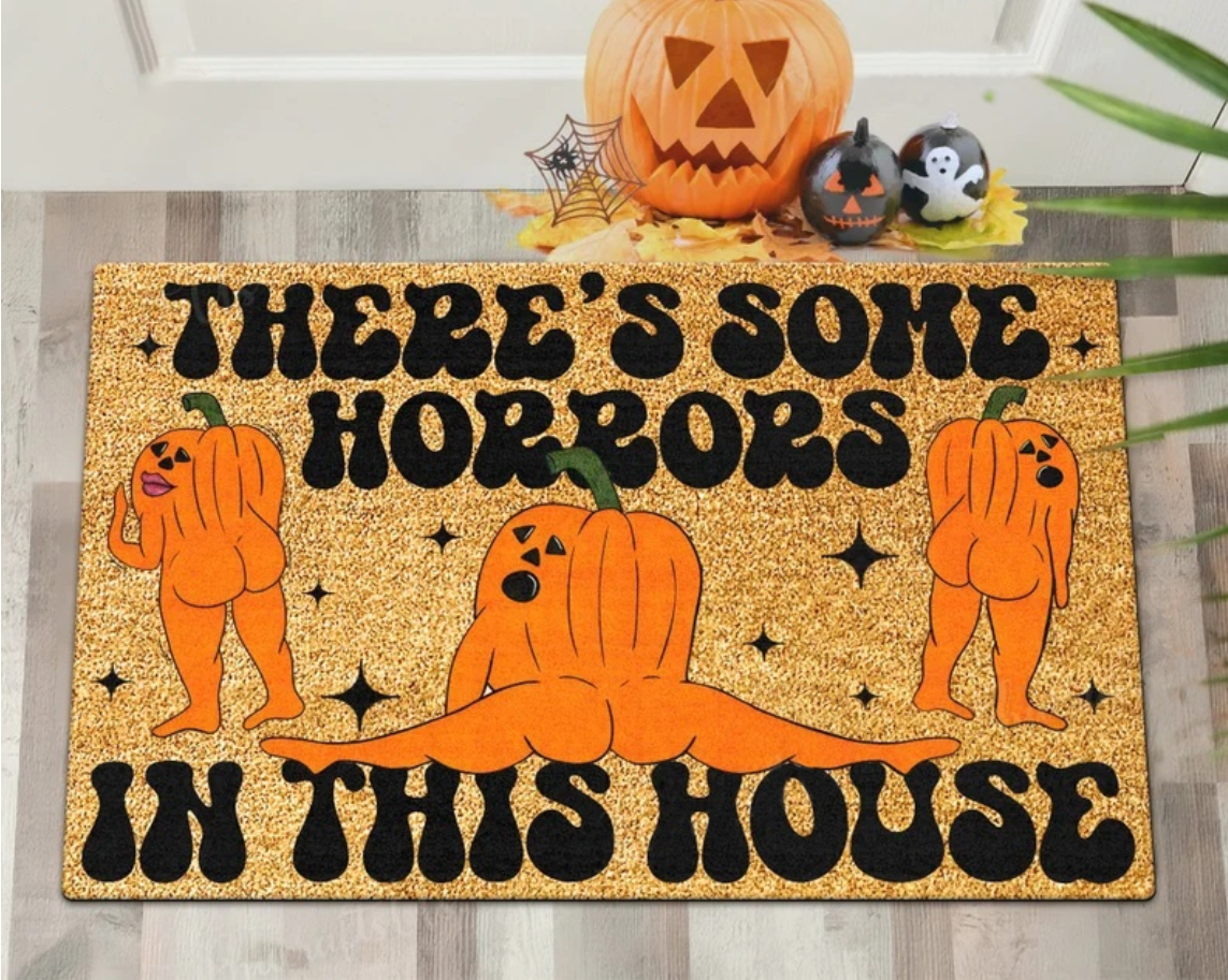 🎃Funny Halloween Pumpkin Doormat-HandPrint