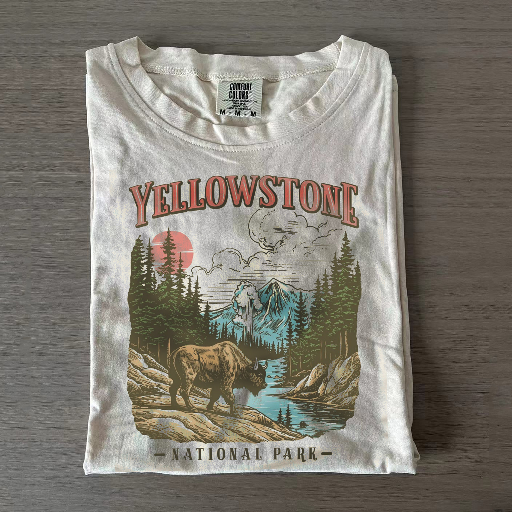 Vintage Yellowstone National Park T-shirt-NaturexCraft