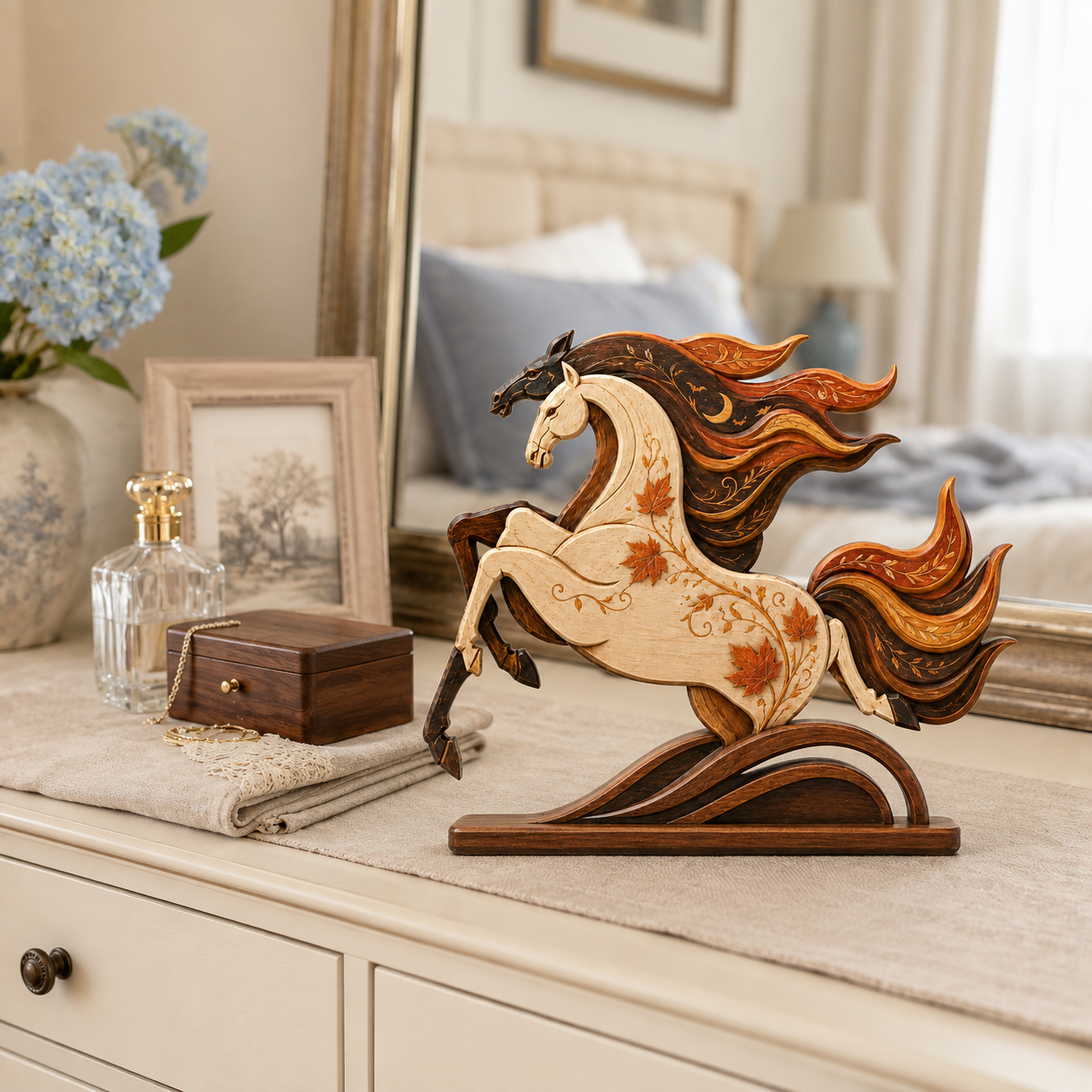 Autumn Moon Gallop Horse Figurine-HandPrint
