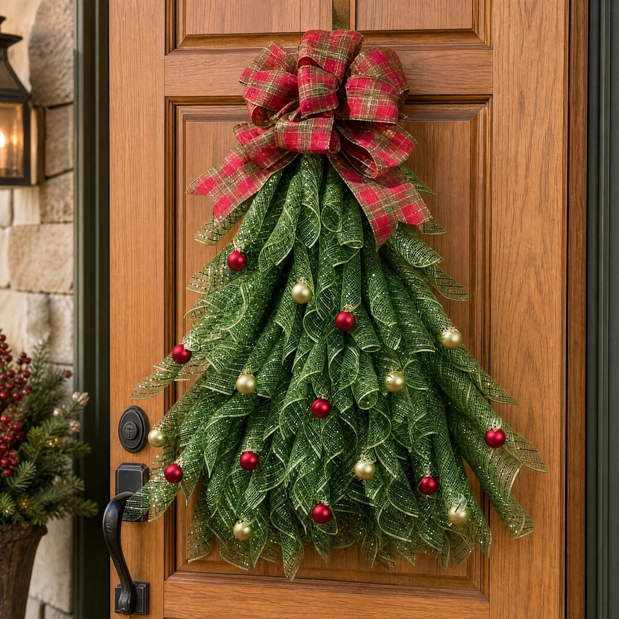 Handmade Christmas Tree Wreath for Front Door(📦Buy 2 Free Shipping)-HandPrint