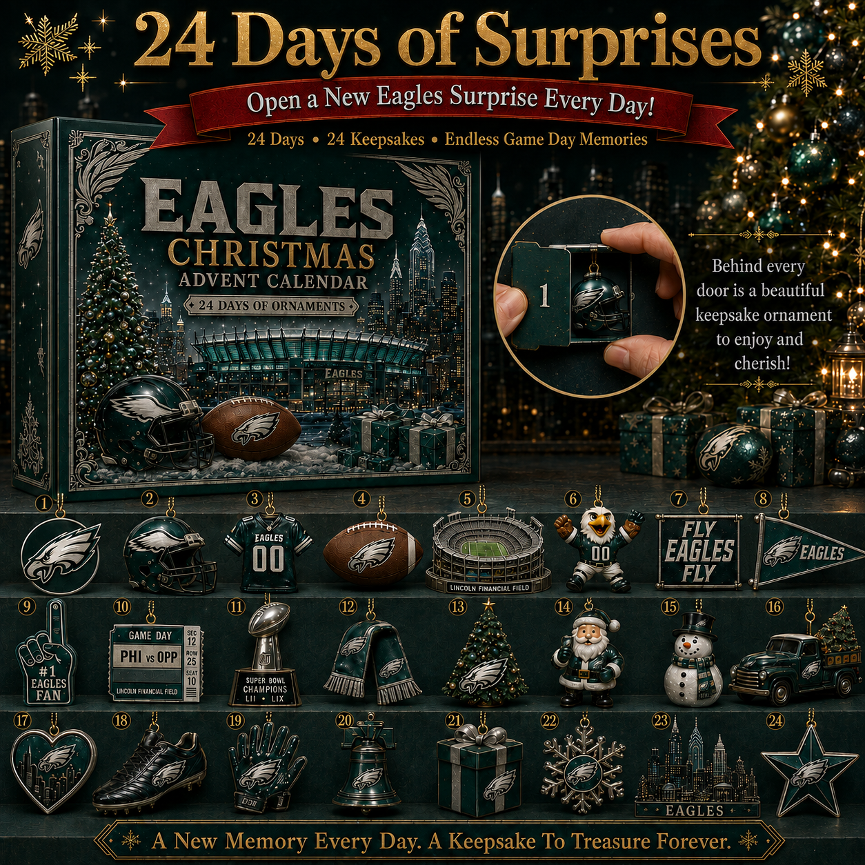 🎄 Eagles Christmas Advent Calendar-HandPrint