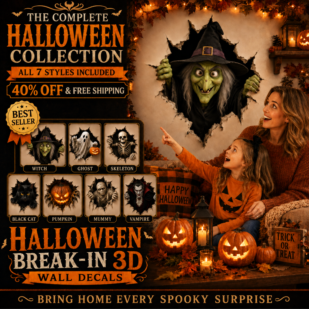 🔥Limited time 70% OFF -🎃🧱Halloween Break-In 3D Wall Decals – Realistic Haunted Wall Effect-HandPrint